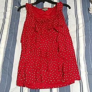 XL Red polka shirt